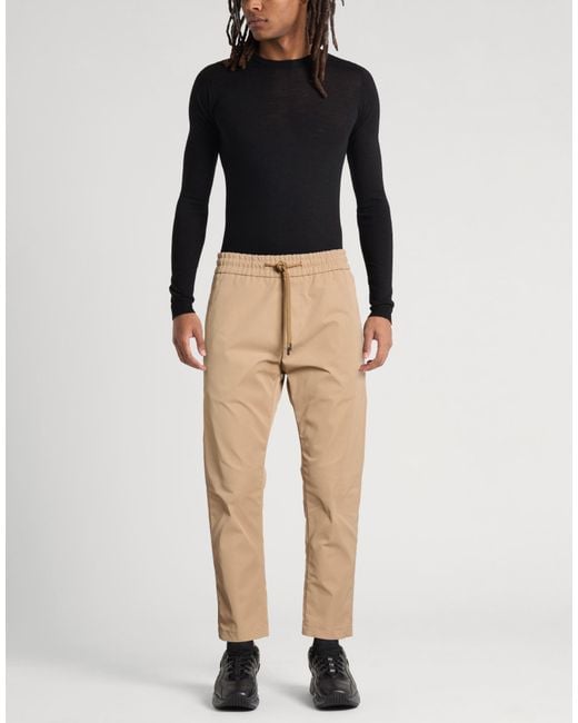 Dondup Natural Camel Pants Polyester, Elastomultiester for men