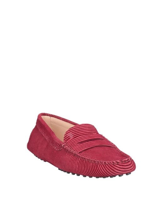 Tod's Red Loafers