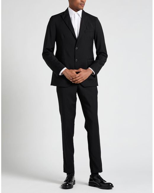 Tombolini Black Suit Virgin Wool for men