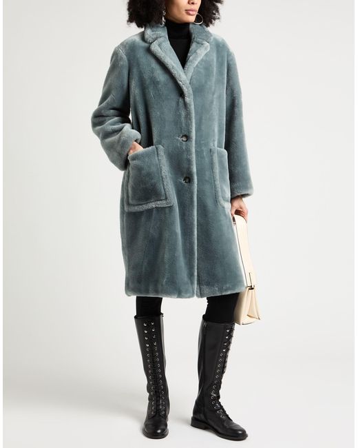 SEVENTY VENEZIA Blue Shearling- & Kunstfell