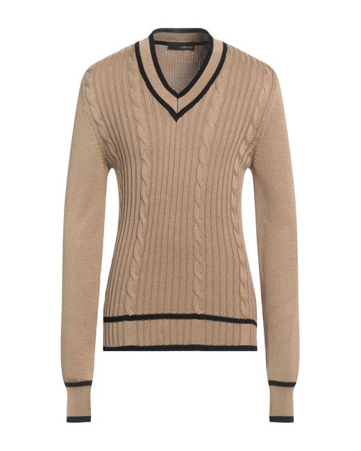 Lardini Natural Camel Sweater Paper, Viscose for men