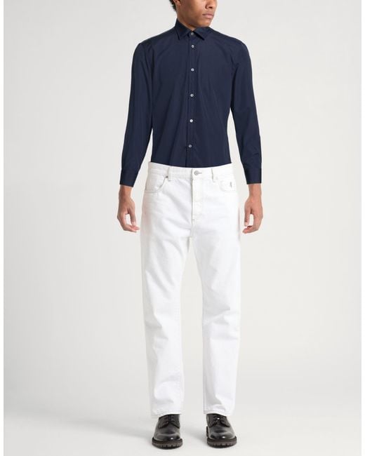 Dunhill Blue Shirt Cotton for men