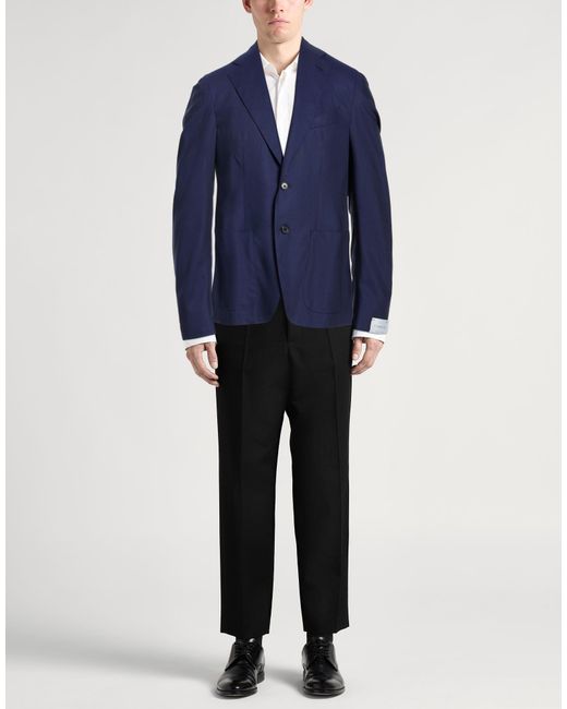 Caruso Blue Blazer Wool for men