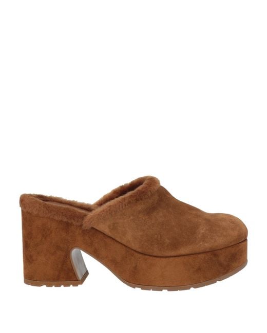 Gianvito Rossi Brown Mules & Clogs Leather