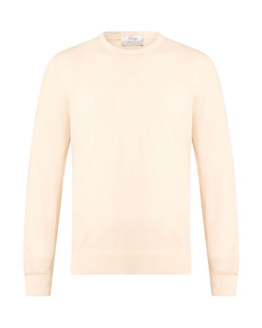 Gran Sasso White Sweater Virgin Wool for men