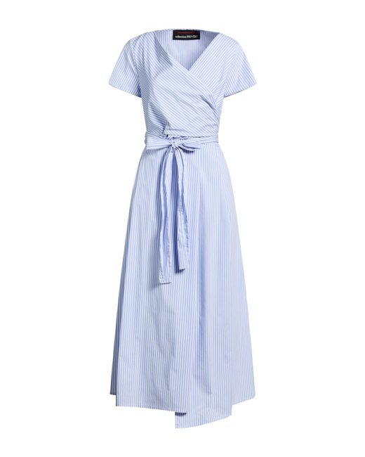 Collection Privée Blue Azure Maxi Dress Cotton, Polyamide, Elastane