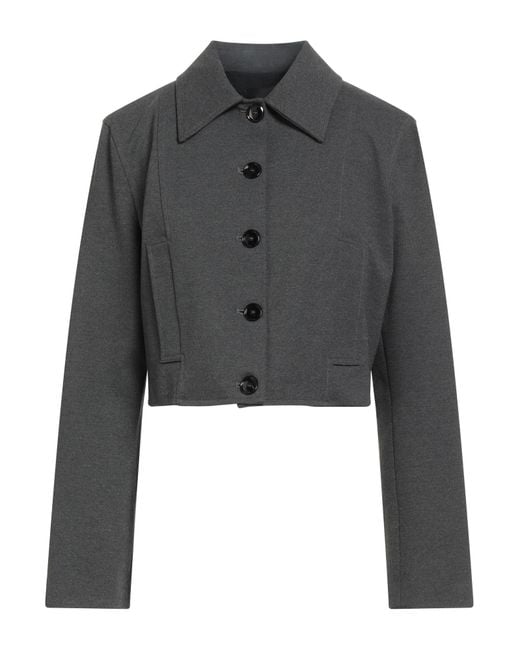 Pinko Gray Jacket Viscose, Nylon, Elastane