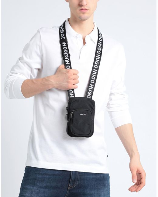 HUGO Black Cross-body Bag for men