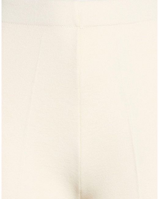 D.exterior White Pants Virgin Wool, Polyester
