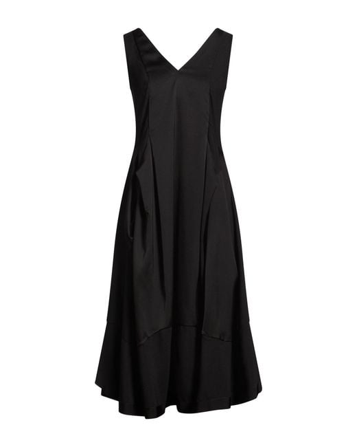 High Black Midi Dress
