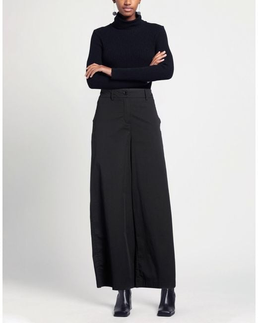 ALESSIA SANTI Black Pants Cotton, Polyamide, Elastane