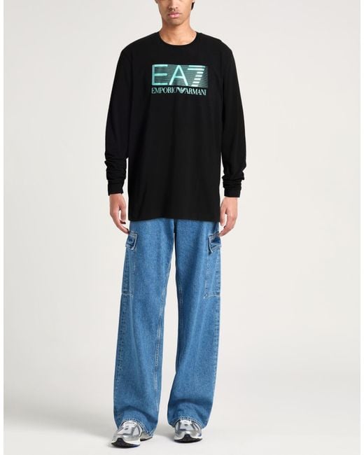 EA7 Black T-Shirts for men