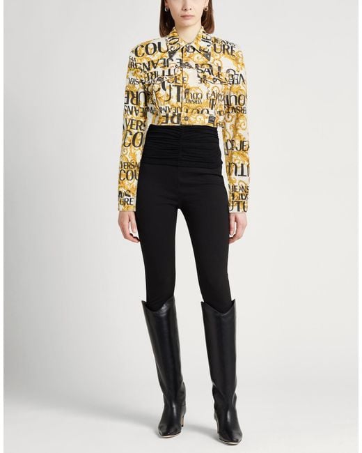 Versace Jeans Couture Metallic Denim Outerwear Cotton, Elastane