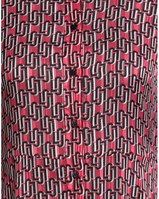 Liu Jo Purple Fuchsia Midi Dress Polyester, Metallic Fiber