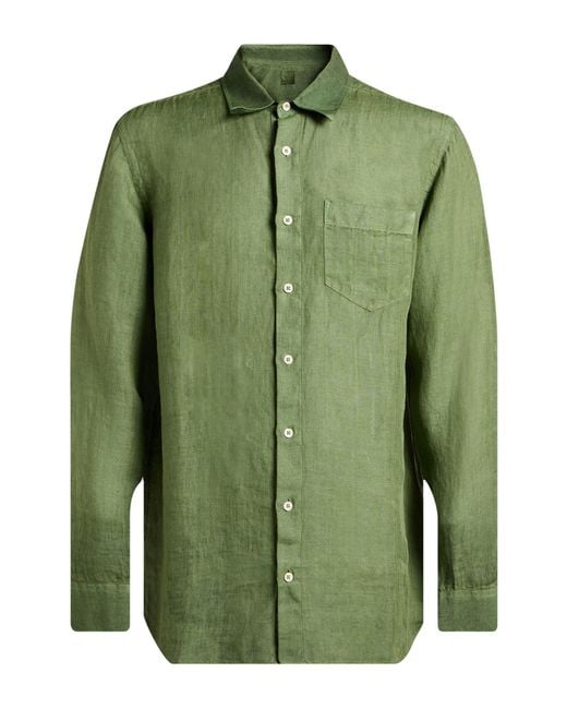 120% Lino Green Shirt for men