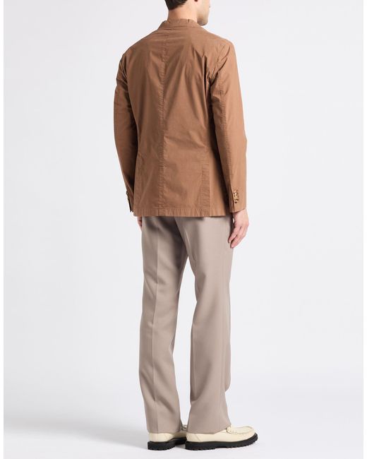 Boglioli Brown Blazer Cotton, Elastane for men