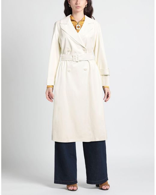 Twinset White Overcoat & Trench Coat