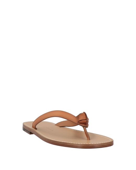 Santoni Brown Thong Sandal for men