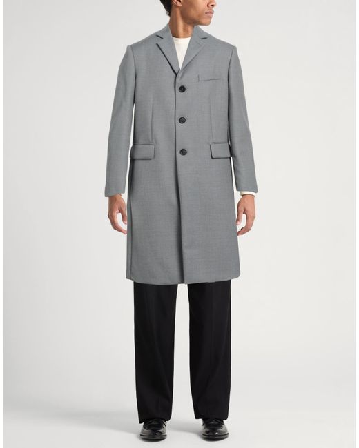 Aspesi Gray Coat Wool, Mohair Wool for men