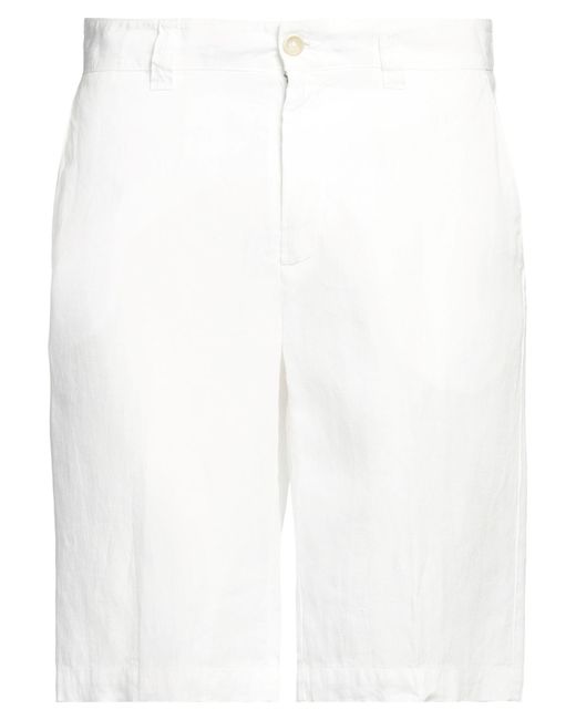 120% Lino White Shorts & Bermuda Shorts for men
