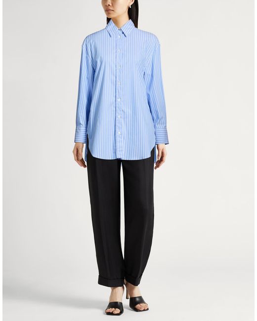 Moorer Blue Shirt Cotton, Elastane