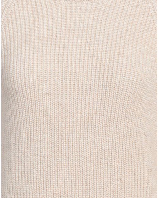 Peserico Natural Easy Sweater Merino Wool, Cashmere, Polyamide, Alpaca Wool, Metallic Fiber