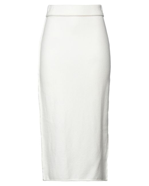 Rus White Midi Skirt