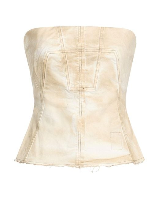 Rick Owens Natural Top Cotton, Polyester, Rubber