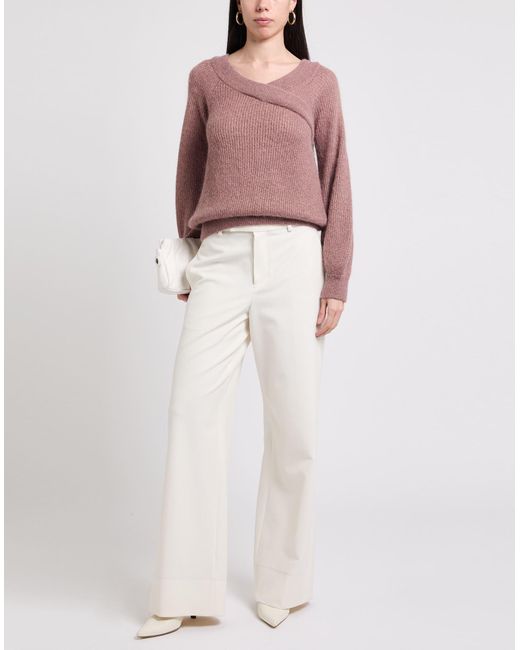 Brunello Cucinelli Pink Antique Rose Sweater Mohair Wool, Alpaca Wool, Polyamide, Viscose, Polyester