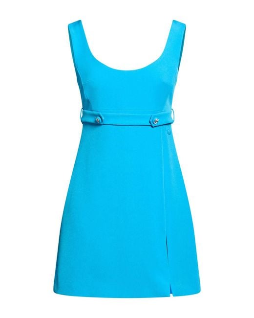Chiara Ferragni Blue Mini Dress Polyester, Elastane