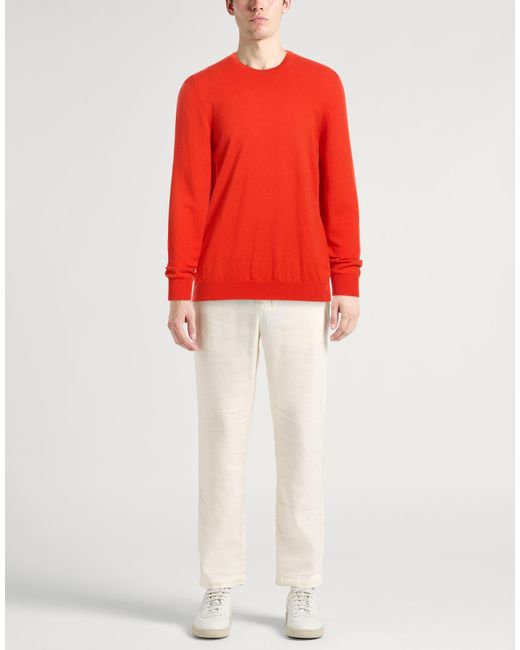 Fedeli Red Sweater Cashmere for men