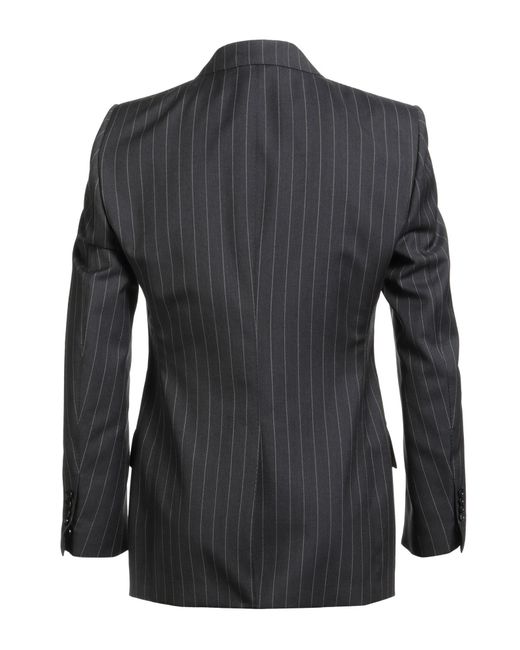 Tom Ford Black Charcoal Blazer Wool, Mohair Wool for men