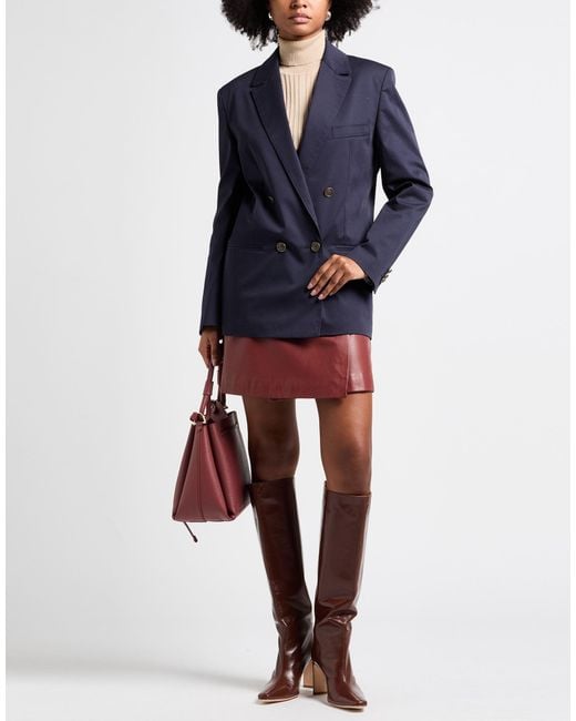 Etro Blue Midnight Blazer Cotton, Elastane