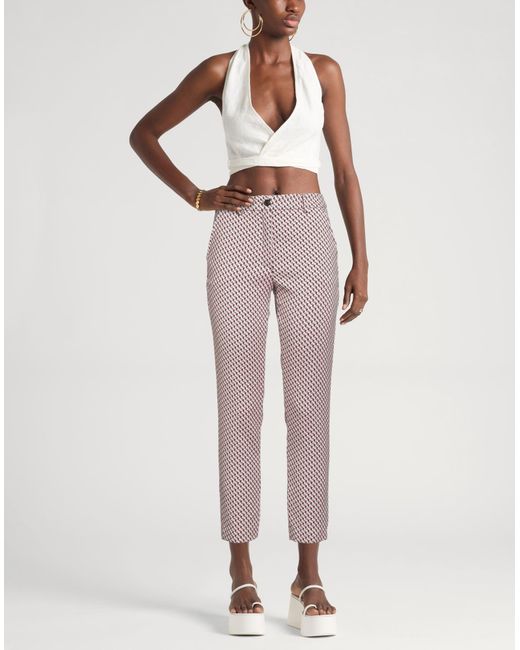 SEVENTY VENEZIA Gray Pants Cotton, Polyamide, Elastane