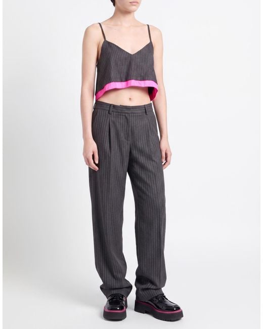 Forte_forte Gray Charcoal Top Wool, Polyester, Viscose