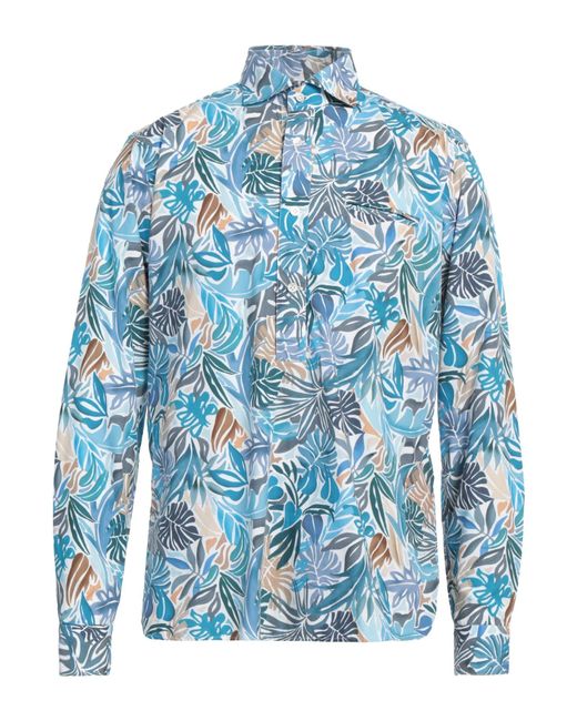 Camisa Guglielminotti de hombre de color Blue