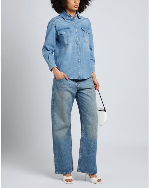 Patrizia Pepe Blue Denim Shirt