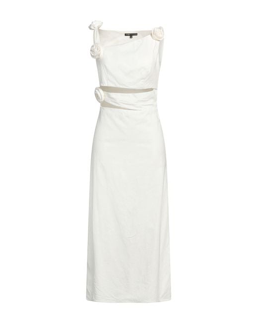 Maje White Midi-Kleid