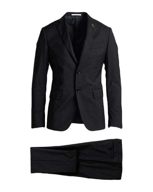 Pal Zileri Black Mcmlxxx Charcoal Suit Wool for men