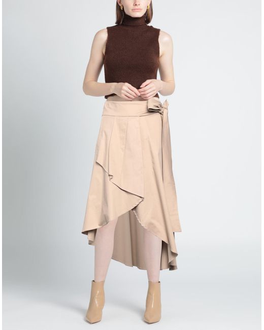 Haveone Natural Midi Skirt