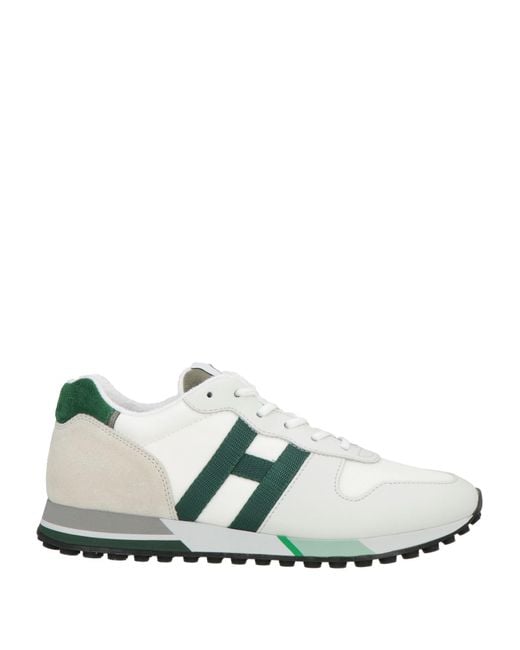 Hogan White Sneakers Leather, Textile Fibers for men