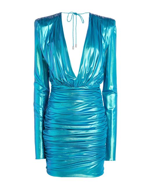Alexandre Vauthier Blue Midi Dress