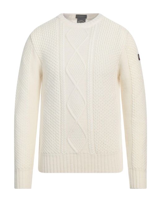 Paul & Shark White Sweater Virgin Wool for men
