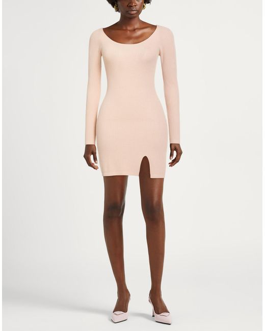 Kontatto Pink Mini Dress Viscose, Polyester