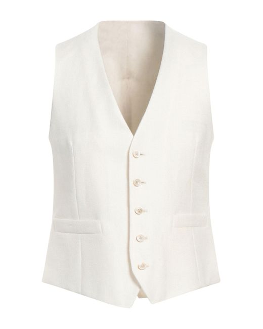 Lardini White Tailored Vest for men