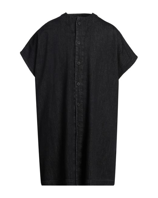 EBIT Black Denim Shirt Cotton for men