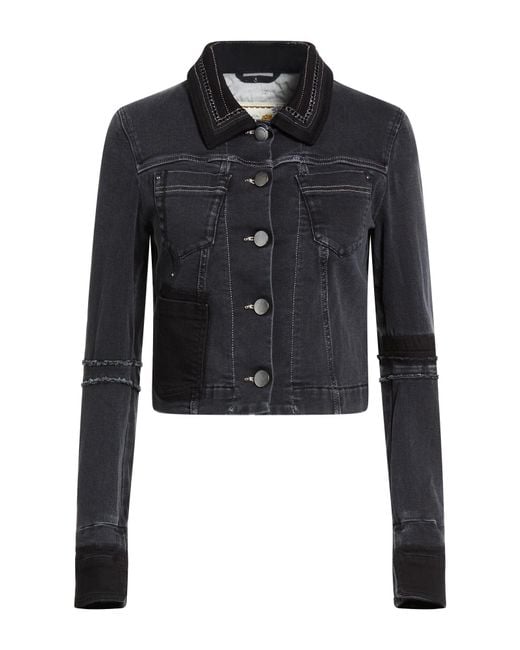 High Black Denim Outerwear
