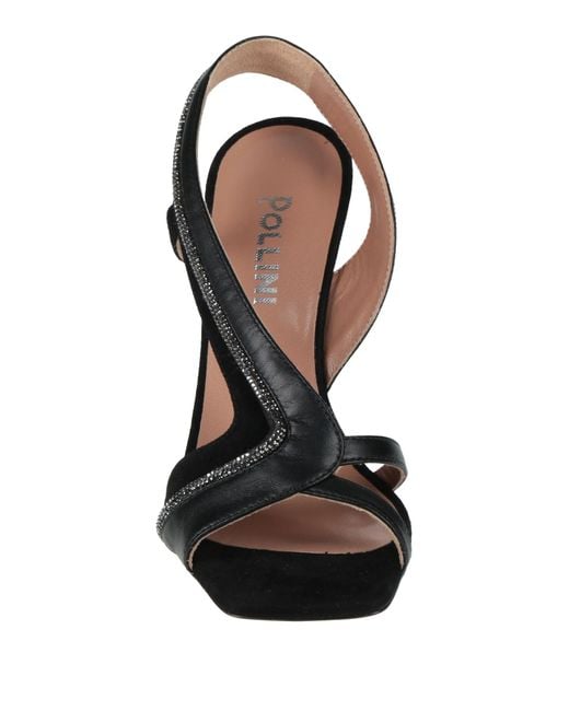 Pollini Black Sandals