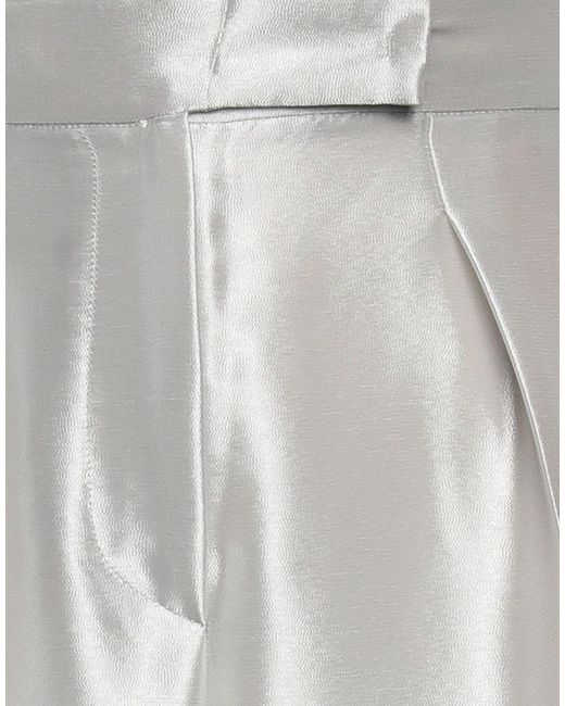 Max Mara Gray Pants Silk, Polyester