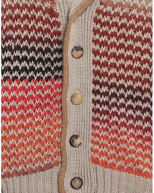 Dondup Red Cardigan Cotton, Wool, Acrylic, Polyamide, Alpaca Wool for men
